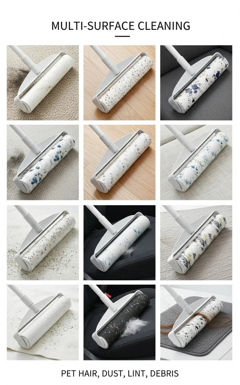 Floor Length Sticky Lint Roller for Pet Hair and Dust