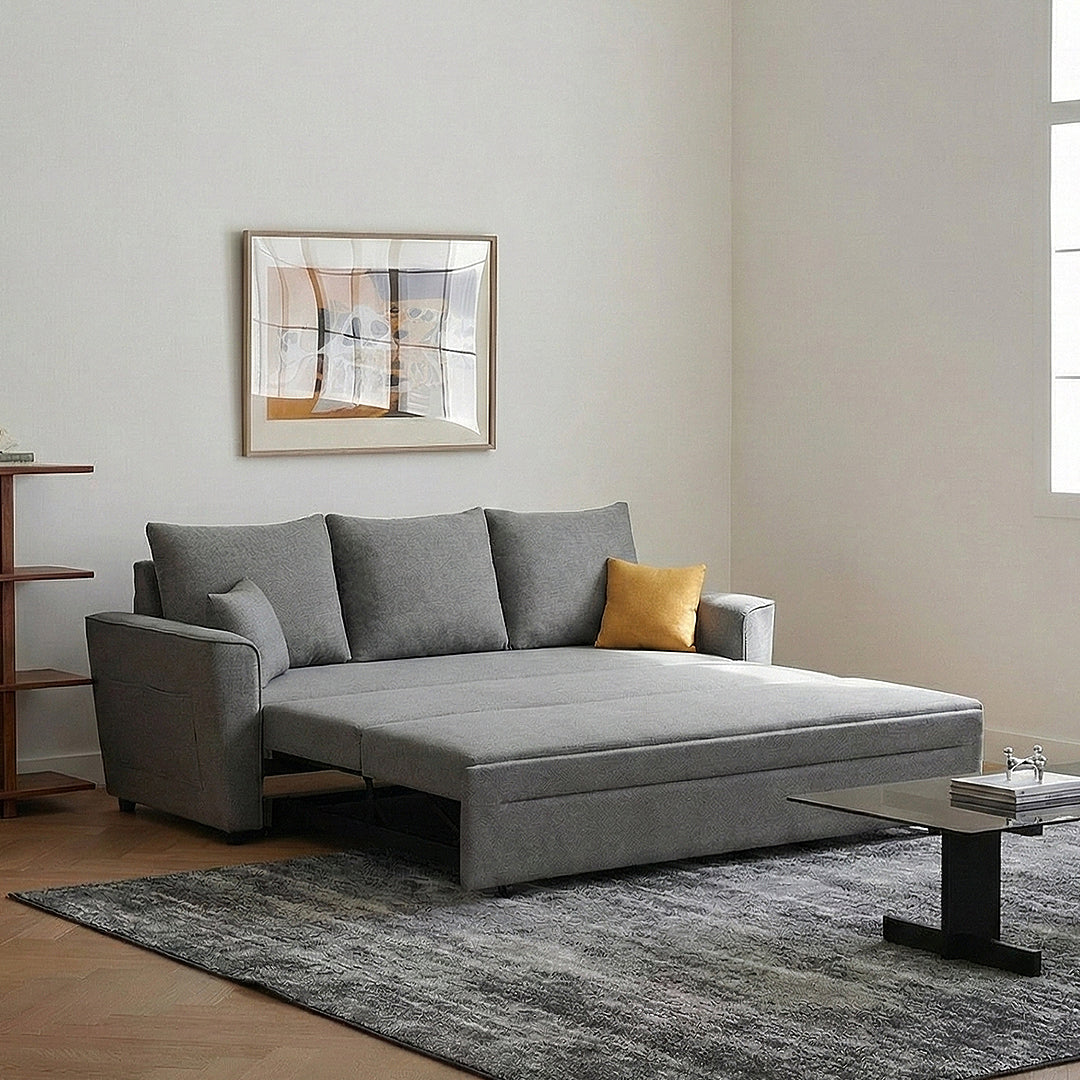 Gertrude Sofa Bed Single Seater, Two Seater, Linen