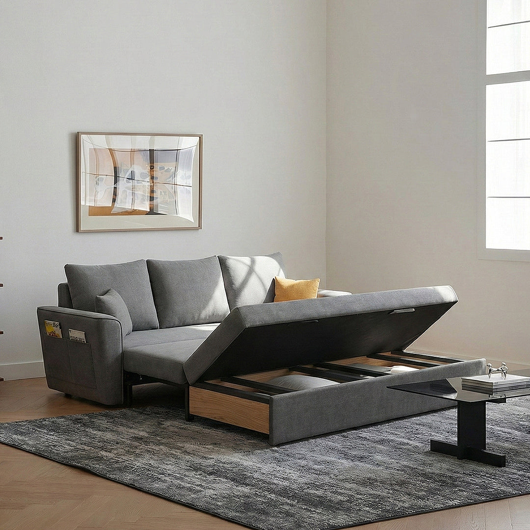 Gertrude Sofa Bed Single Seater, Two Seater, Linen