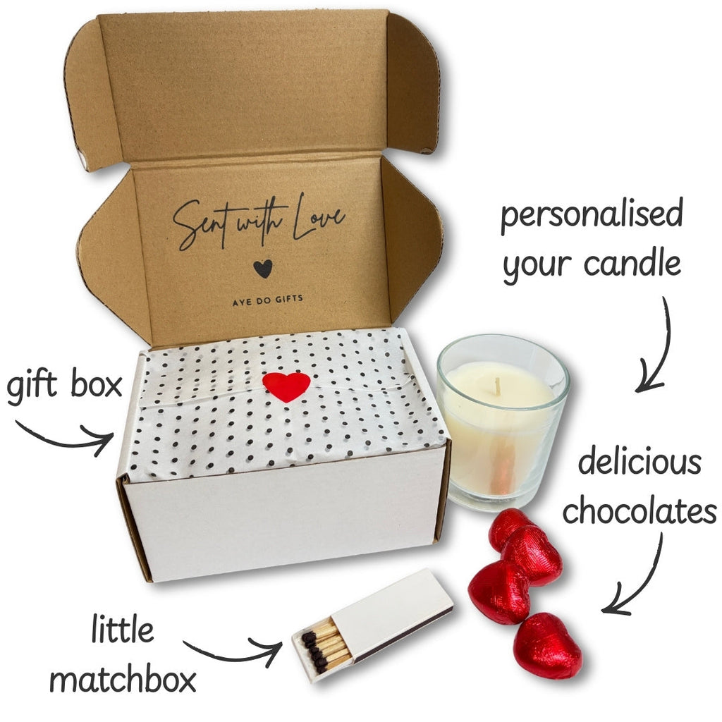 Personalised Mr & Mrs Couples Initial Candle Gift Set | Keepsake for Couples