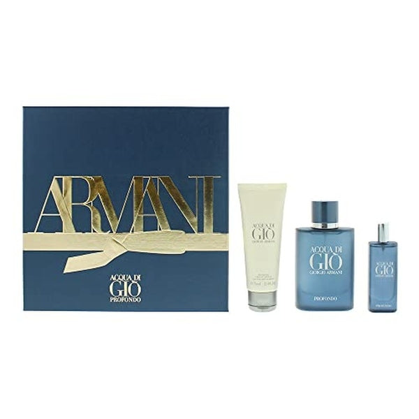 Giorgio Armani Acqua di Giò Profondo Gift Set 75ml EDP + 75ml Shower Gel + 15ml EDP