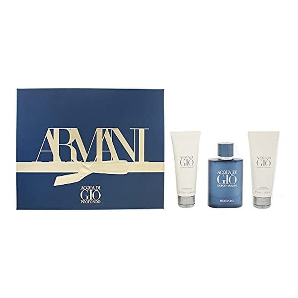 Giorgio Armani Acqua di Giò Profondo Gift Set 75ml EDP + 75ml Shower Gel + 75ml Aftershave Balm
