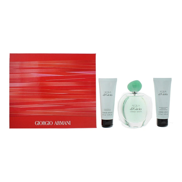 Giorgio Armani Acqua di Gioia Gift Set 100ml EDP + 75ml Body Lotion + 75ml Shower Gel