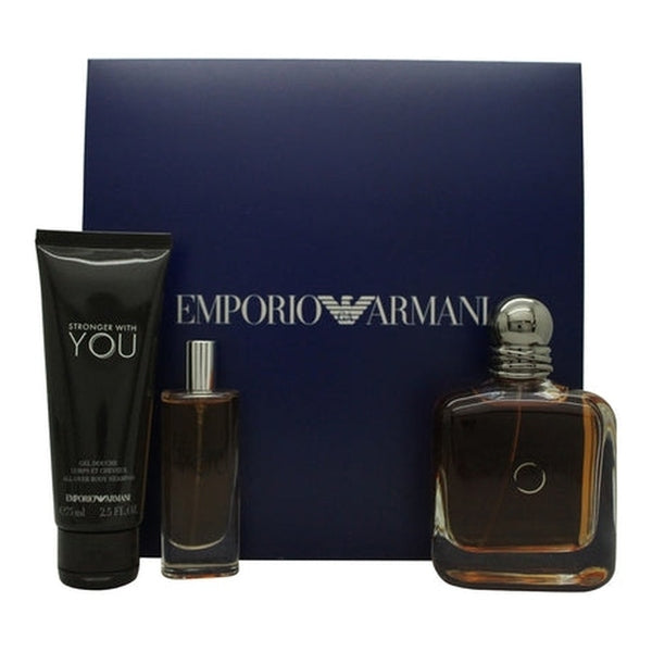 Giorgio Armani Emporio Armani Stronger With You Gift Set 100ml EDT + 15ml EDT + 75ml Shower Gel