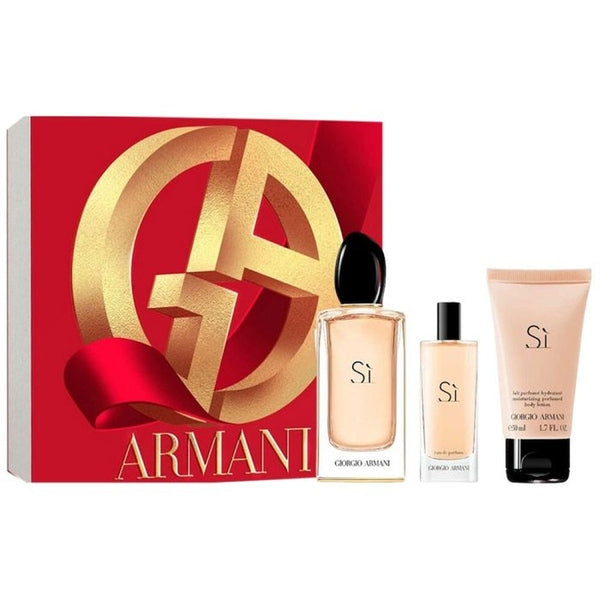 Giorgio Armani Si Gift Set 100ml EDP + 50ml Body Lotion + 15ml EDP