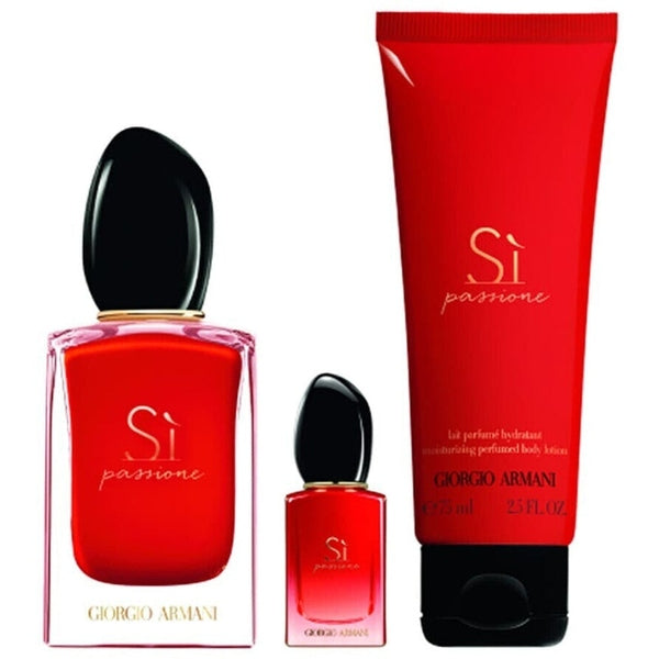 Giorgio Armani Si Passione Gift Set 50ml EDP + 7ml EDP + 75ml Body Lotion
