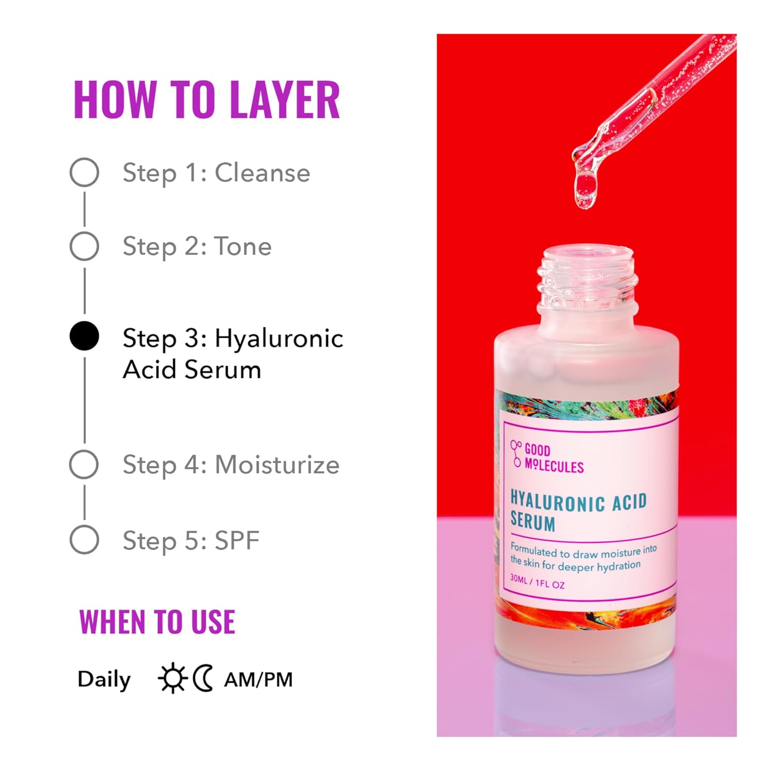 Good Molecules Hyaluronic Acid Serum - 30ML/1 FL OZ