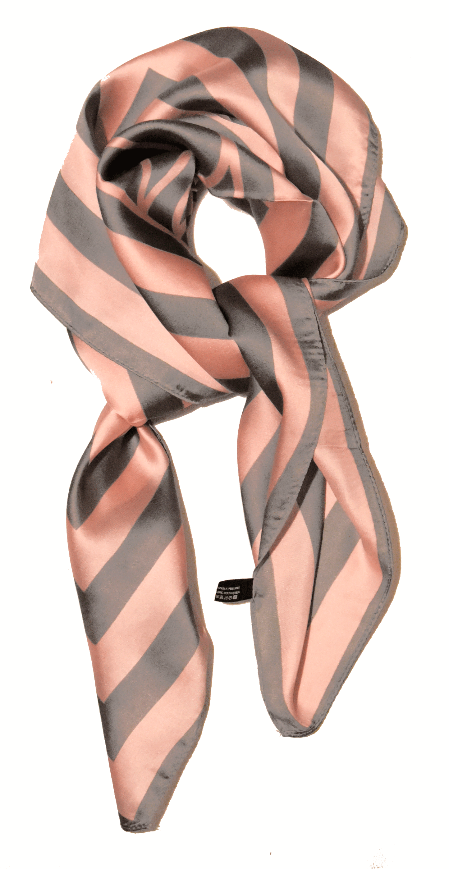Grey Pink Dusty Pink Stripes Thin Scarf for Spring and Summer