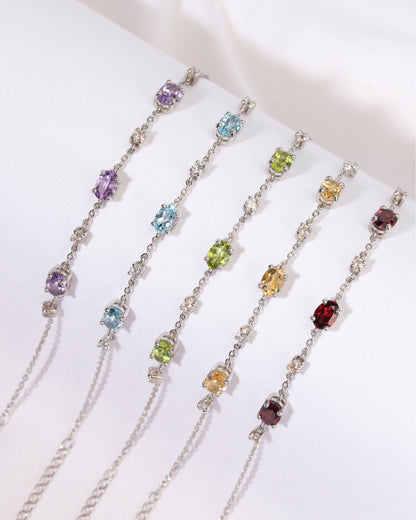 Lavender Amethyst Bracelet in Sterling Silver