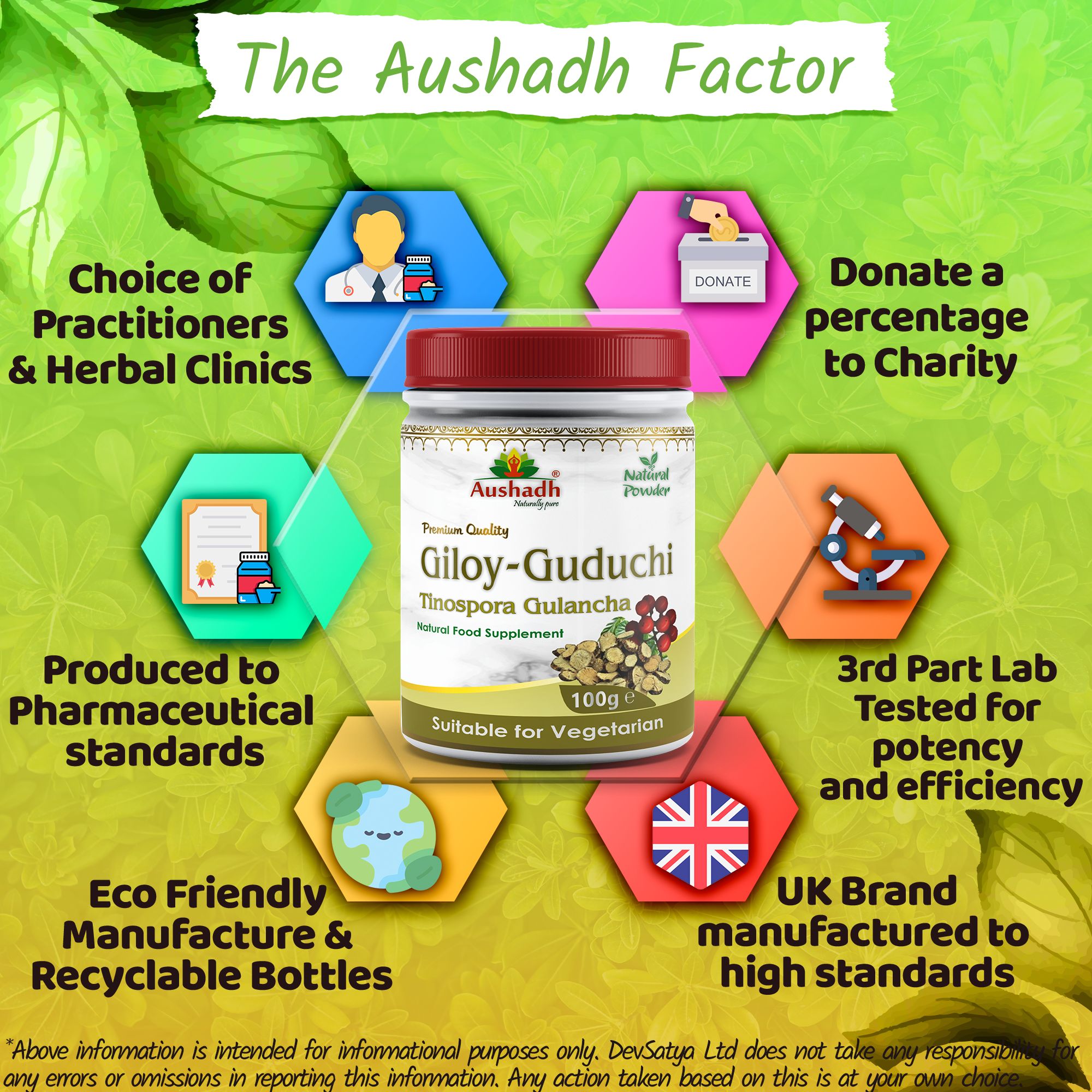 Aushadh Guduchi Powder 100 gram - Daily Wellness Support