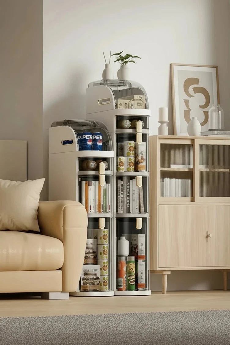 Bathroom Narrow Gap Storage Shelf Floor Cabinet