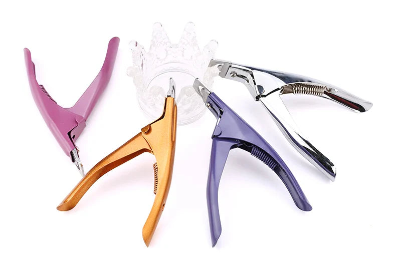 Professional Fake Nail Cutter Nail Cipper Tips Cutter U Type Acrylic Fake Nail Edge Trimmer Stainless Steel Nail Manicure Tools