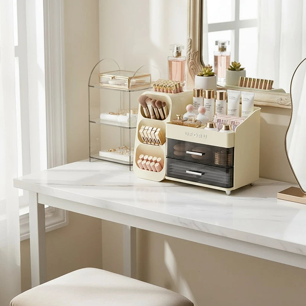 UFORU Bathroom Vanity Storage Box Modern Elegance Dustproof Design