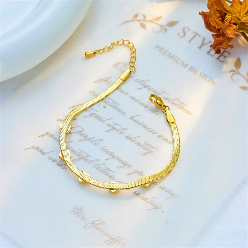 Fashionable High-Grade Transparent Snake Bone Necklace Bracelet Set Luxury Love Zircon Titanium Steel for Gift Occasions