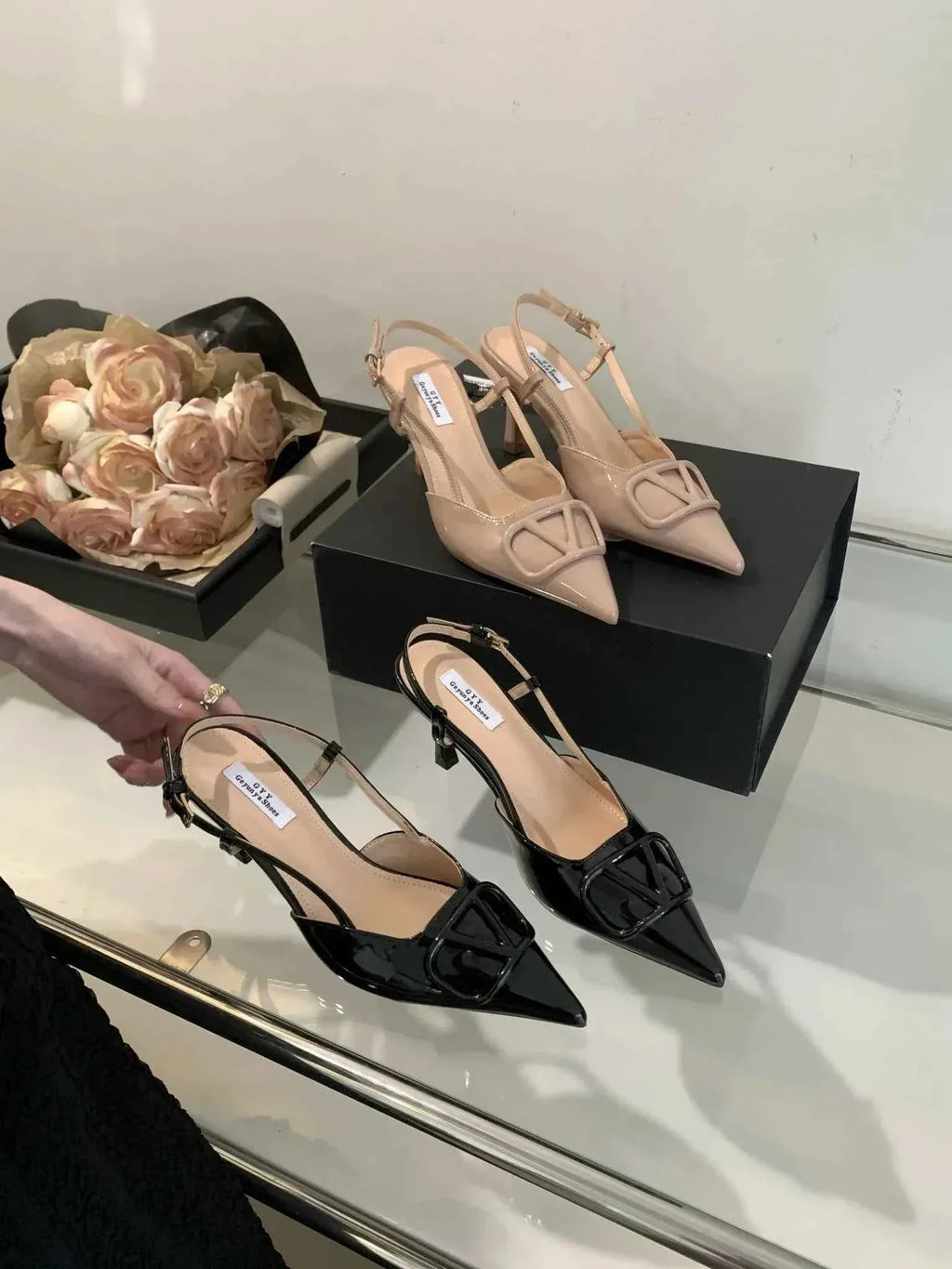 Comfortable Lady Shoes - DEleventh Women's Dress High Heel Pointed Pumps - Thin Heels - Luxury Short Heels [75-100 characters]