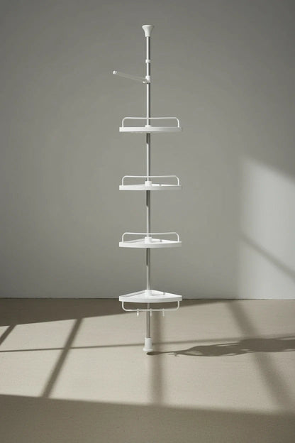 Triangle Telescopic Corner Shower Rack - 4-Tier Shower Storage Savings