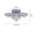Modern K9 Led Crystal Ceiling Lamp Smart Chandelier Pendant Light Ring Chrome Plafonier Fixture Dining Living Room Decor Luxury