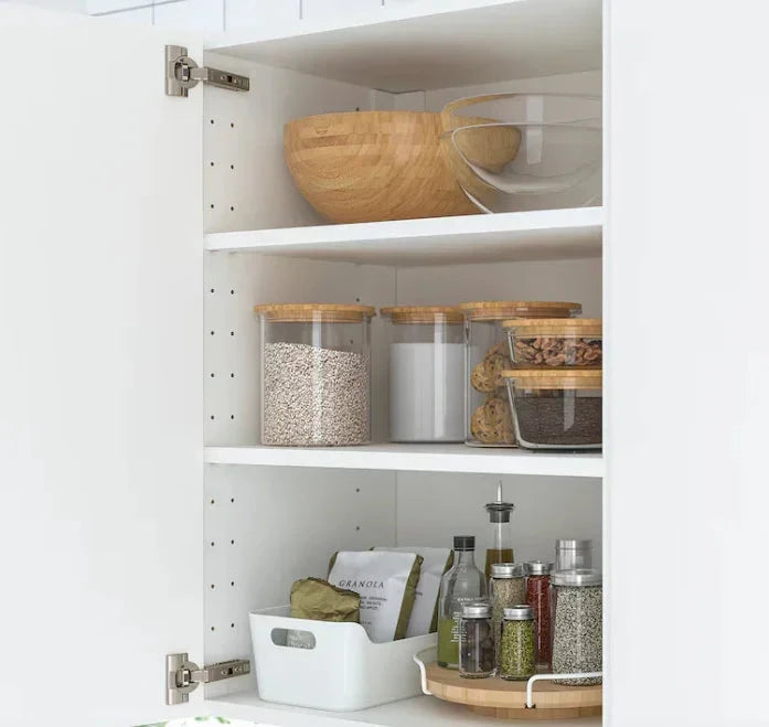 30cm Lazy Susan Wooden Spice Rack - 360-Degree Rotating Organizer