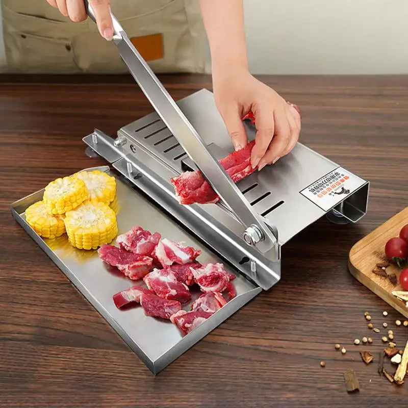 Stainless Steel Meat Slicer Meat Slicer Bone Cutting Machine Minced Lamb Bone Meat Cutter Chicken Duck Fish Ribs Lamb Cutting