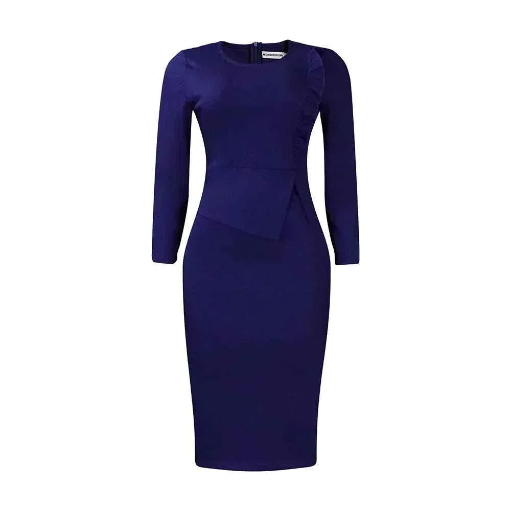 Spring Dresses Women Elegant Slim Long Sleeve Dresses For Women Clothing Office Dress For Women