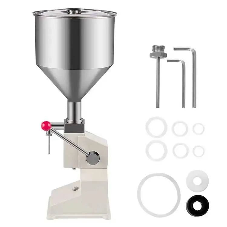 FillinMachine A03 5-50ml Manual Stainless Juice Oil Viscous Liquid Bottle Filling Machine for Cream Shampoo Cosmetic