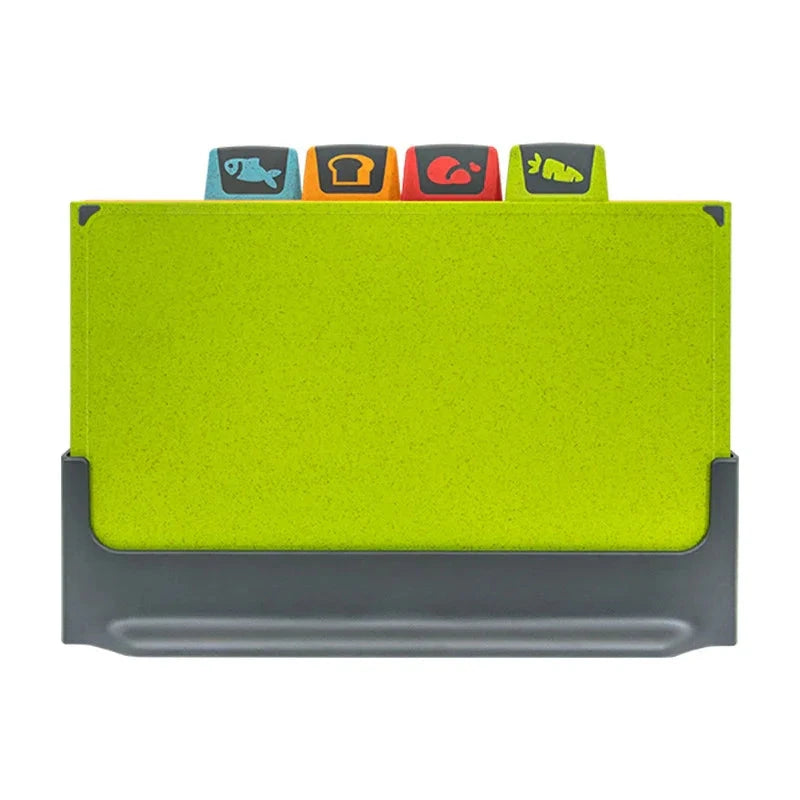 Indexed Chopping Board Set - 4 Eco-Friendly PP Plastic Boards with Color-Coded Indexing