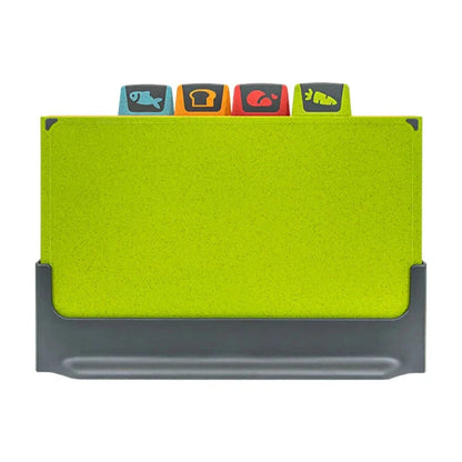 Indexed Chopping Board Set - 4 Eco-Friendly PP Plastic Boards with Color-Coded Indexing