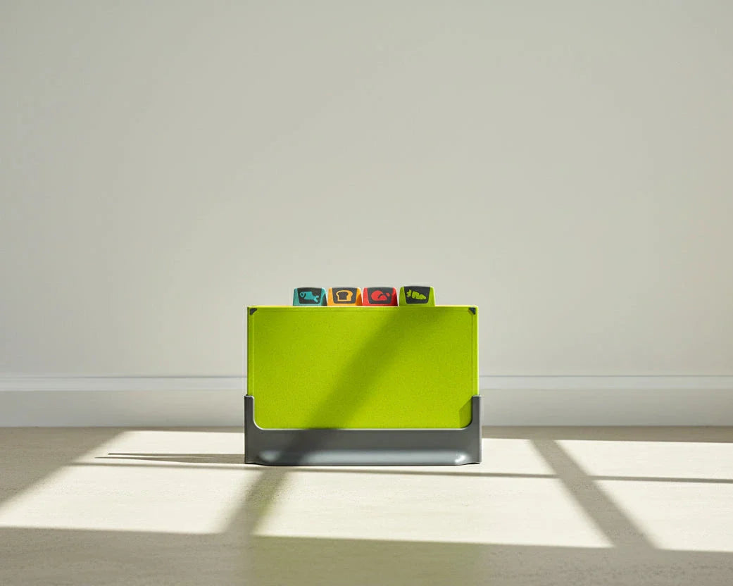 Indexed Chopping Board Set - 4 Eco-Friendly PP Plastic Boards with Color-Coded Indexing