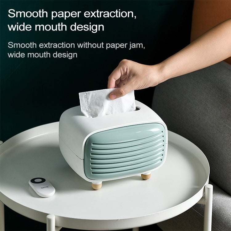 Creative Radio Shape Tissue Box Simple Household Plastic Desktop Storage Box, Size:19x13.5x14cm (Pink)
