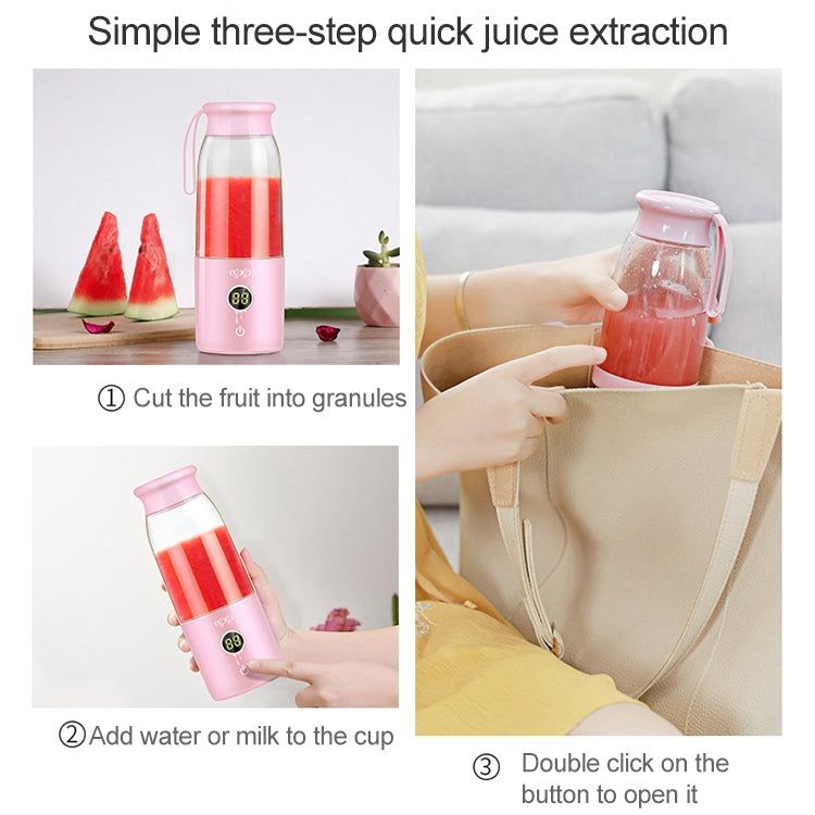 Vitamer USB Mini Portable Juicer Juice Blender Lemon Fruit Squeezers Reamers Bottle (Blue)