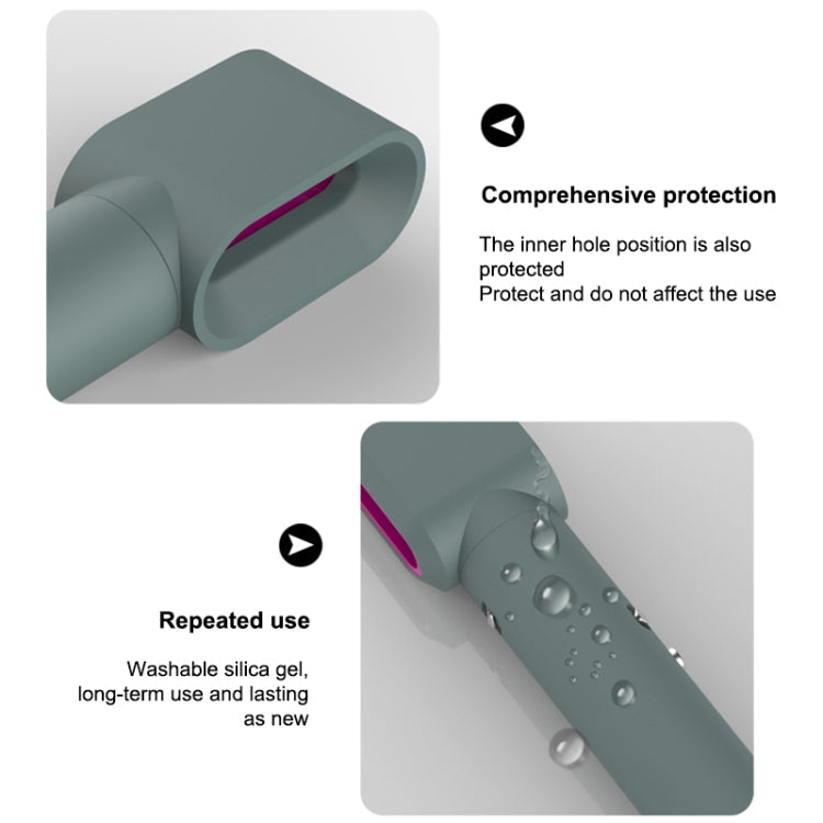 For Dyson Airwrap Hair Modeling Dryer Shockproof Silicone Case (Silver)