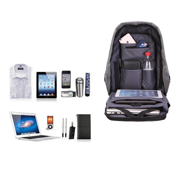 Multi-Function Large Capacity Travel Anti-theft Security Casual Backpack Laptop Computer Bag with External USB Charging Interface for Men / Women, Size: 42 x 29 x 14 cm