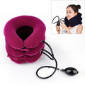 Household Full Cashmere Cervical Traction Instrument Neck Protection Inflatable Cervical Spine Massage Instrument, Full Cashmere (Black), Full Cashmere (Coffee), Full Cashmere (Grey), Full Cashmere (Blue), Full Cashmere (Purple), Full Cashmere (Rose Red)
