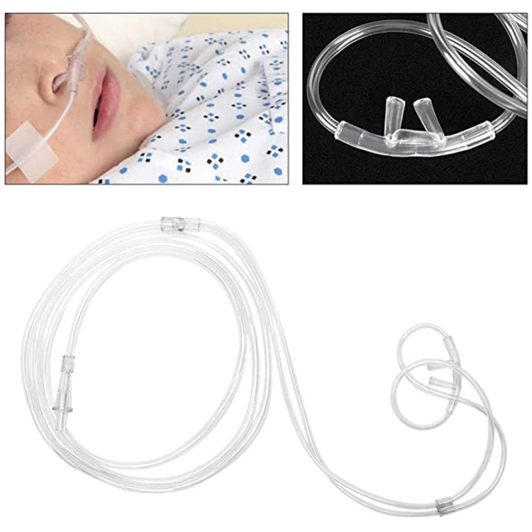 Household Disposable Double-hole Nasal Oxygen Tube Pipe Oxygen Supply Tubing, Length: 2m
