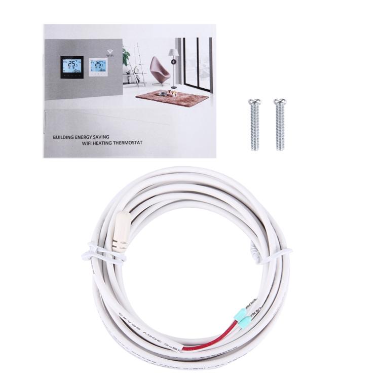 BHT-1000-GB-WIFI 16A Load Electronic Heating Type Touch LCD Digital WiFi Heating Room Thermostat with Sensor, Display Clock / Temperature / Periods / Time / Week / Heat etc., BHT-1000 16A (White), BHT-1000 16A (Black)