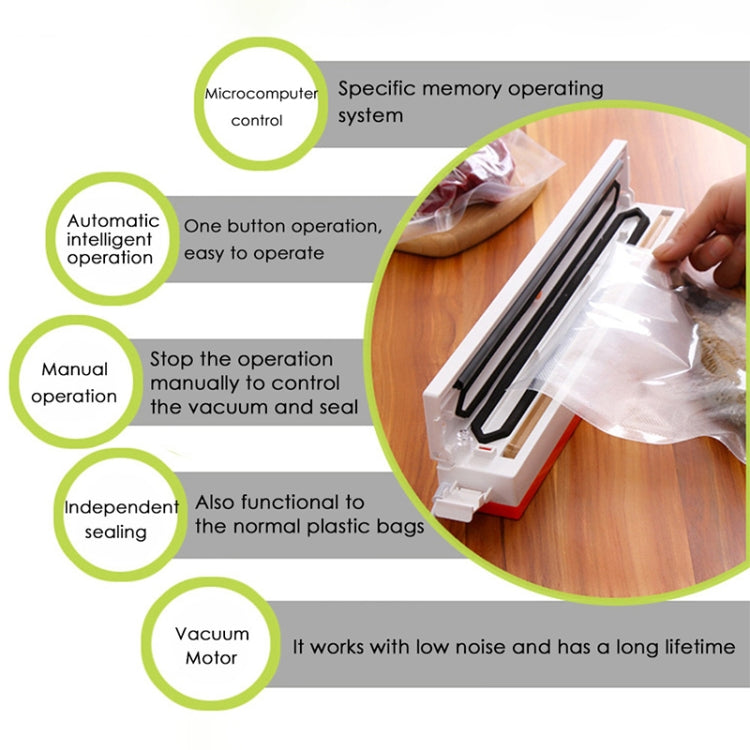 Household Food Preservation Small Automatic Vacuum Sealing Machine, US Plug