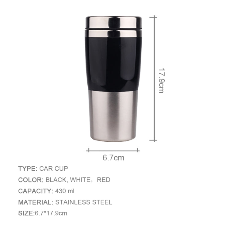 430ml  Double Insulated Stainless Steel Mug In-Car Using Business Water Bottle(Black)