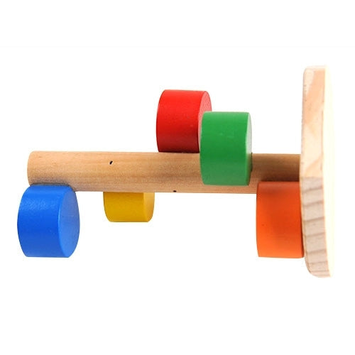 Pet Natural Wood Hamster Colorful Scaling Step Ladder Platform Toy for Small Pets, Scaling Step Ladder Platform