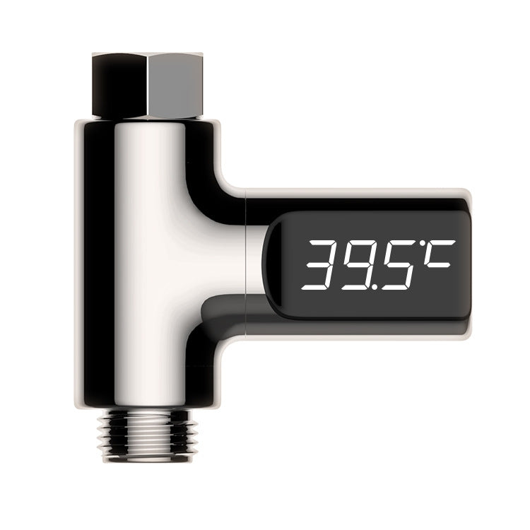 BD-LS-01 Baby Showering 360 Degree Rotatable LED Display Passive Water Thermometer, First Generation, White