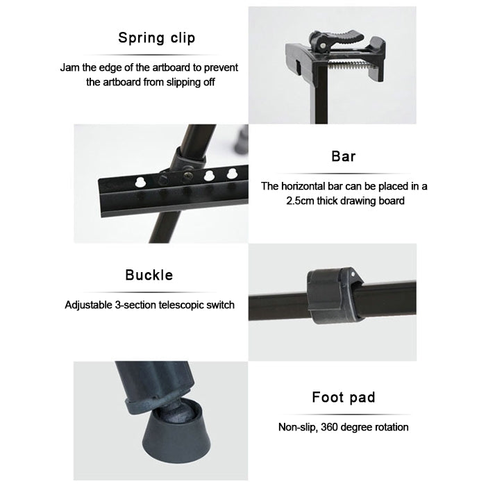 Portable Telescopic Metal Easel Tripod for Painting & Advertising Display