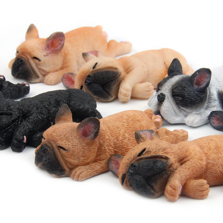 Home Decoration Lovely Rrunk on Sleep French Bulldog 3D Fridge Paste, NO Magnetic