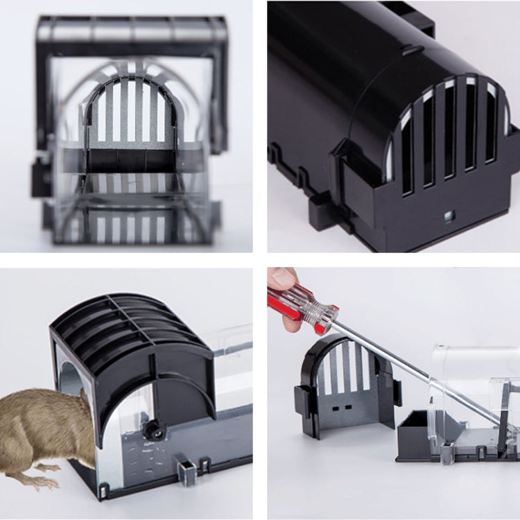 Door Humane Animal Live Cage, Rat, Mouse and More Small Rodents ABS Material Transparent Trap Cage