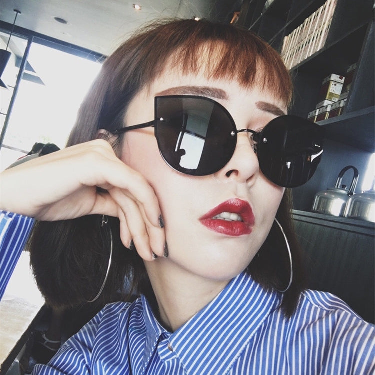 Rimless Flat Lenses Metal Frame UV400 Sunglasses for Women, HC2057A, HC2057B, HC2057C, HC2057D, HC2057E, HC2057F