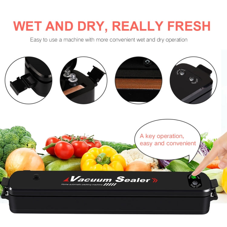 Automatic Vacuum Sealer for Household Food Preservation, with Food Grade Vacuum Bags