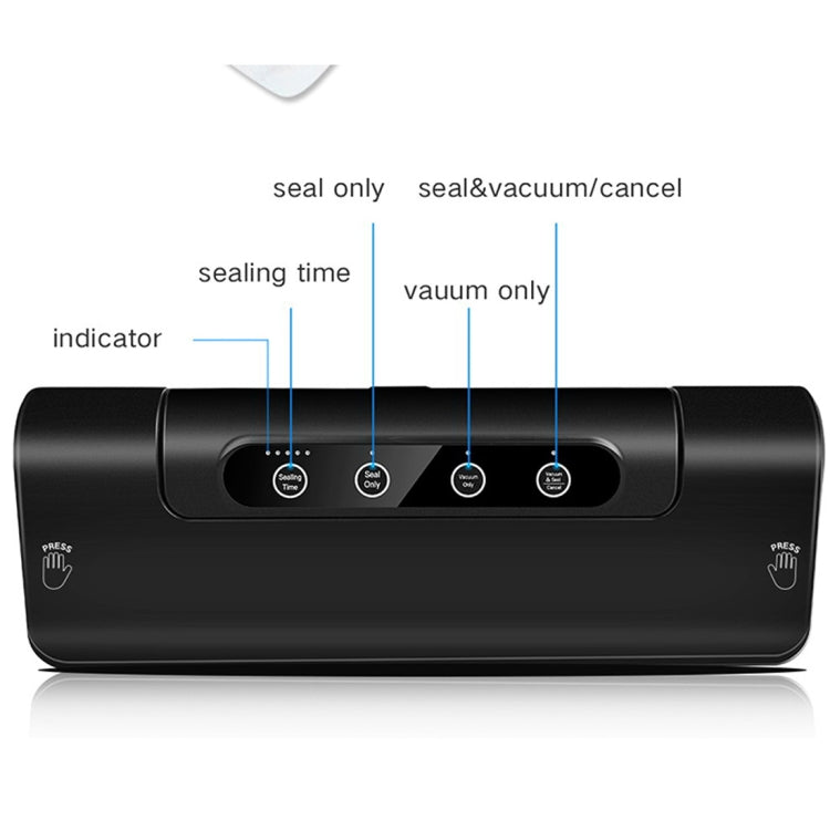 Automatic Vacuum Sealer for Household Food Preservation, with Food Grade Vacuum Bags, US Plug