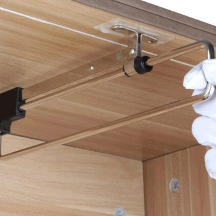Telescopic Rail Pull-Out Wardrobe Clothes Hanger(25cm), 25cm