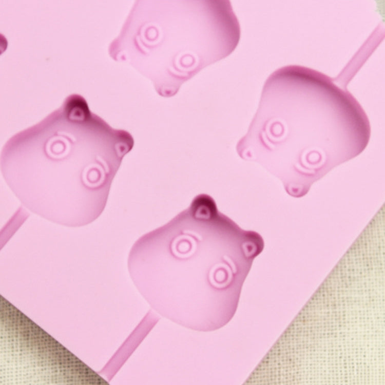 12-Capacity DIY Silicone Chocolate Molds(Lollipop Shape), Lollipop Shape, Cherry Blossoms Shape, Cow Shape