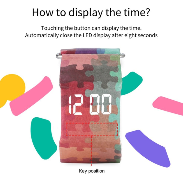 Travel Pattern Creative Fashion Waterproof Paper Watch Intelligent Paper Electronic Wristwatch, Travel Pattern