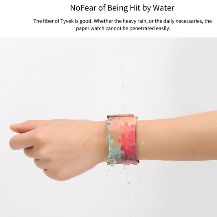 Travel Pattern Creative Fashion Waterproof Paper Watch Intelligent Paper Electronic Wristwatch, Travel Pattern
