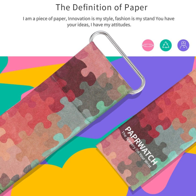 Travel Pattern Creative Fashion Waterproof Paper Watch Intelligent Paper Electronic Wristwatch, Travel Pattern